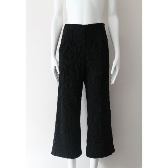 A.L.C. Elie Cropped Lace Pants in Black Size 2 Cotton - Picture 2 of 9